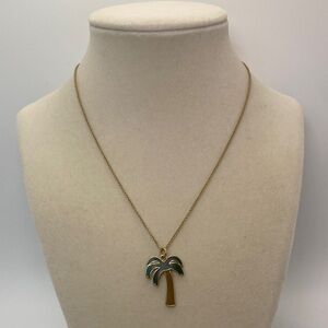 Palm Tree Pendant Necklace